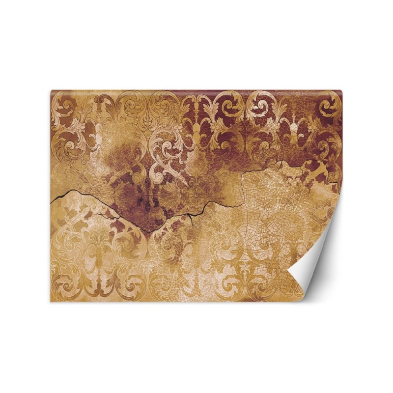 Modern wall mural - Golden vintage ornament | FEEBY