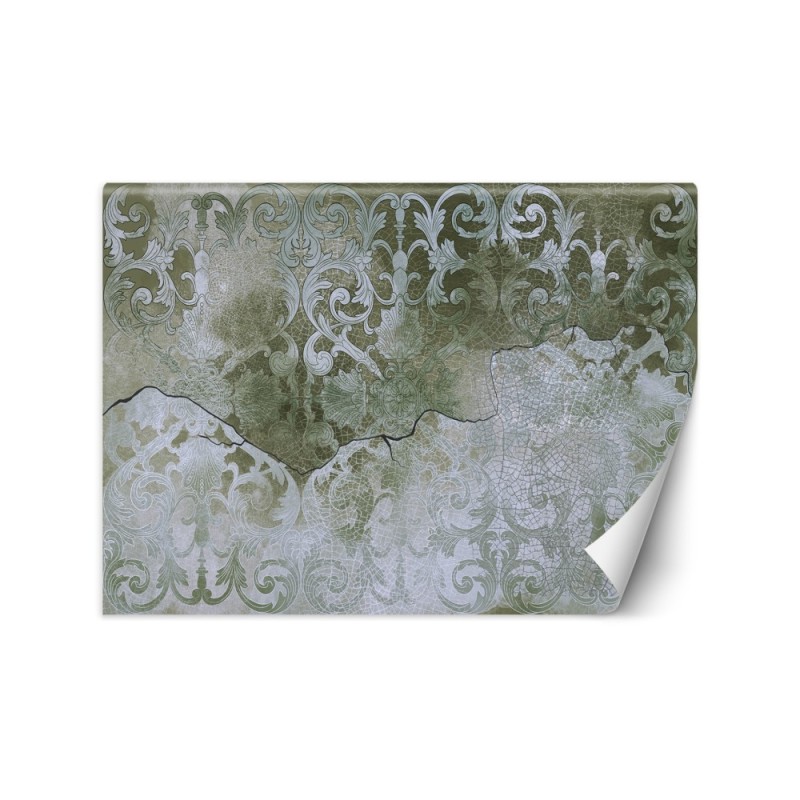 Wall mural - Green retro ornament | FEEBY