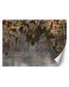 Bedroom wall mural - Falling leaves on concrete | FEEBY