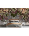 Bedroom wall mural - Falling leaves on concrete | FEEBY