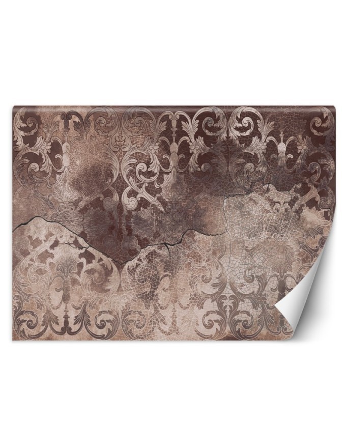 Wall mural - Brown vintage ornament | FEEBY