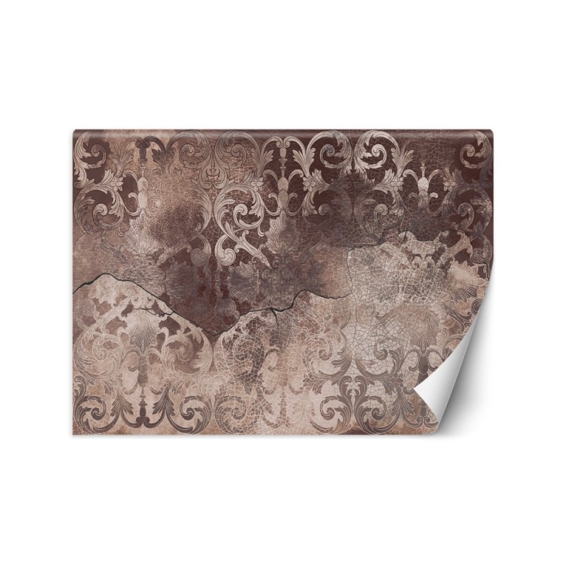 Wall mural - Brown vintage ornament | FEEBY