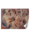 Bedroom wall mural - Golden leaves in retro style | FEEBY
