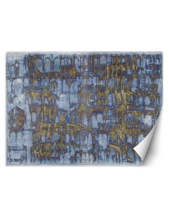 Bedroom wall mural - Architecture retro abstract | FEEBY