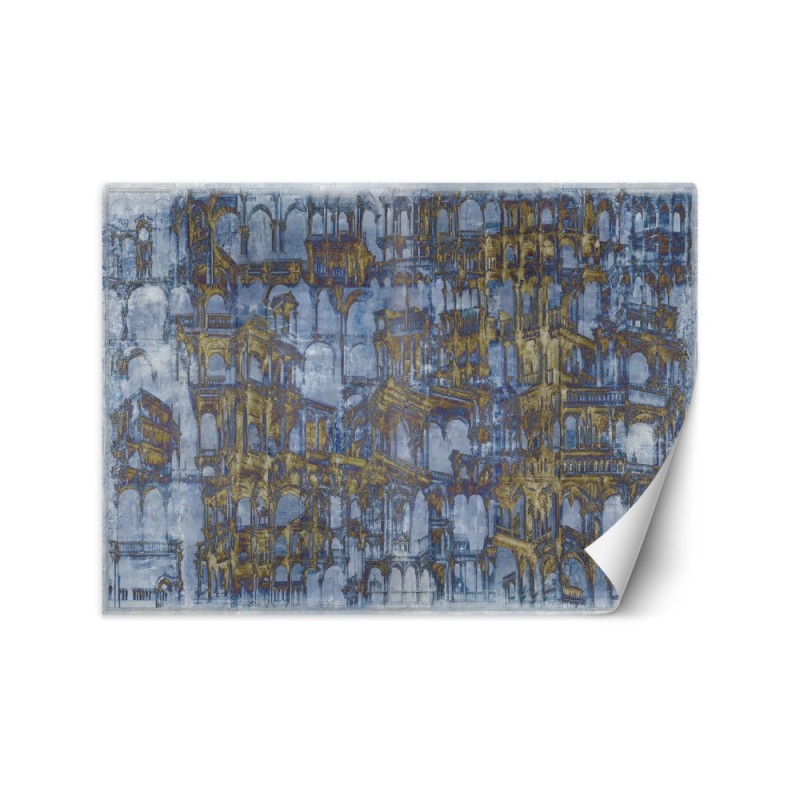 Bedroom wall mural - Architecture retro abstract | FEEBY