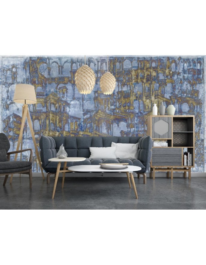 Bedroom wall mural - Architecture retro abstract | FEEBY