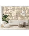 Living room wall mural - vintage column architecture | FEEBY