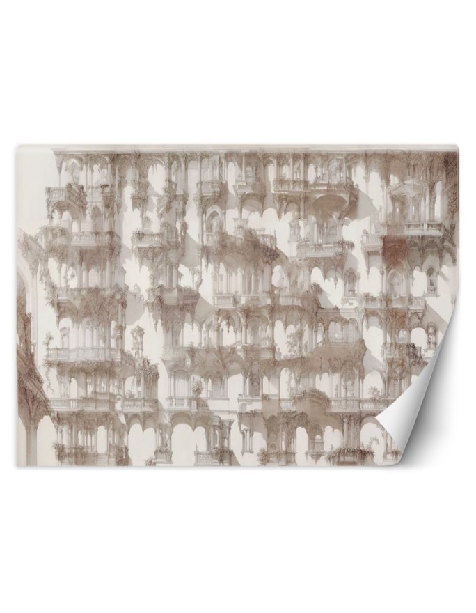 Modern wall mural - Retro architecture building | FEEBY