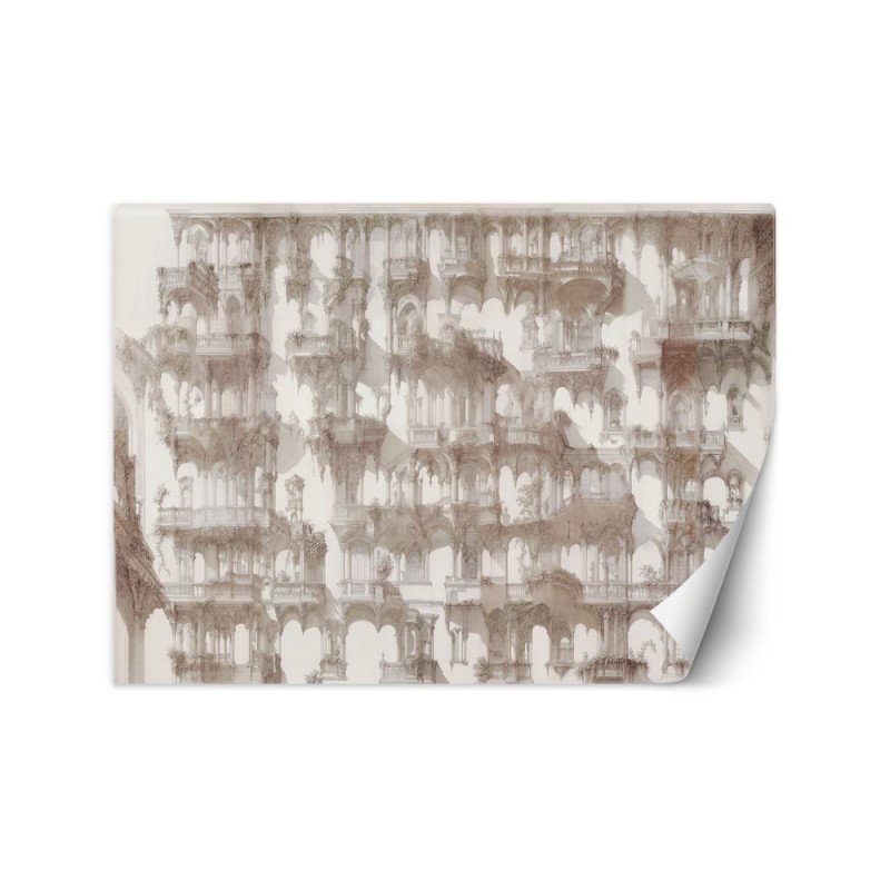 Modern wall mural - Retro architecture building | FEEBY