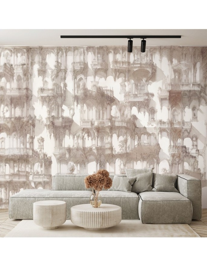 Modern wall mural - Retro architecture building | FEEBY