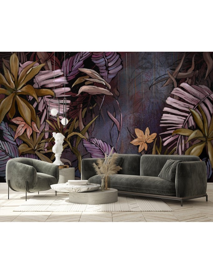 Bedroom wall mural - Tropical leaves in the jungle | FEEBY