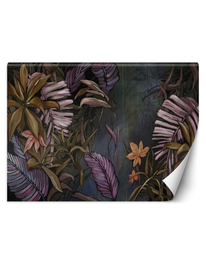 Living room wall mural - Exotic trees leaves | FEEBY