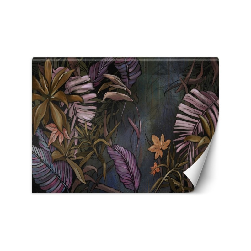 Living room wall mural - Exotic trees leaves | FEEBY