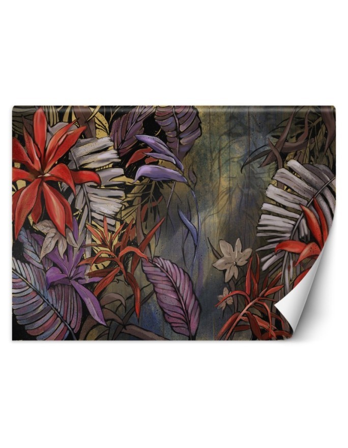 Bedroom wall mural - Exotic leaves in the jungle | FEEBY