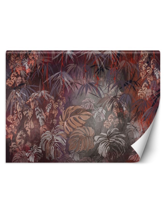Bedroom wall mural - Tropical jungle leaves | FEEBY