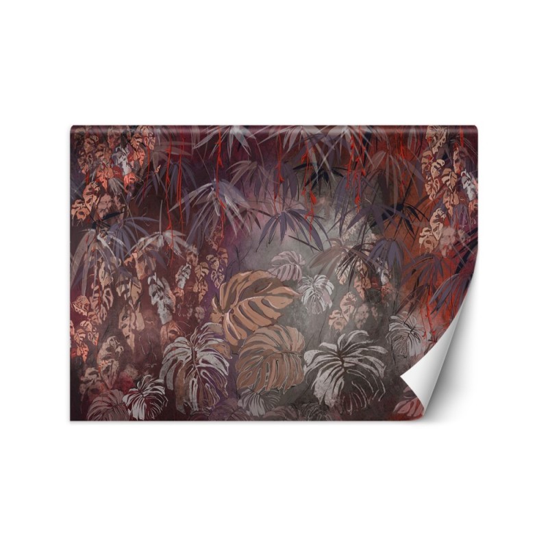 Bedroom wall mural - Tropical jungle leaves | FEEBY