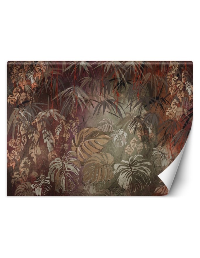 Bedroom wall mural - Tropical jungle leaves | FEEBY