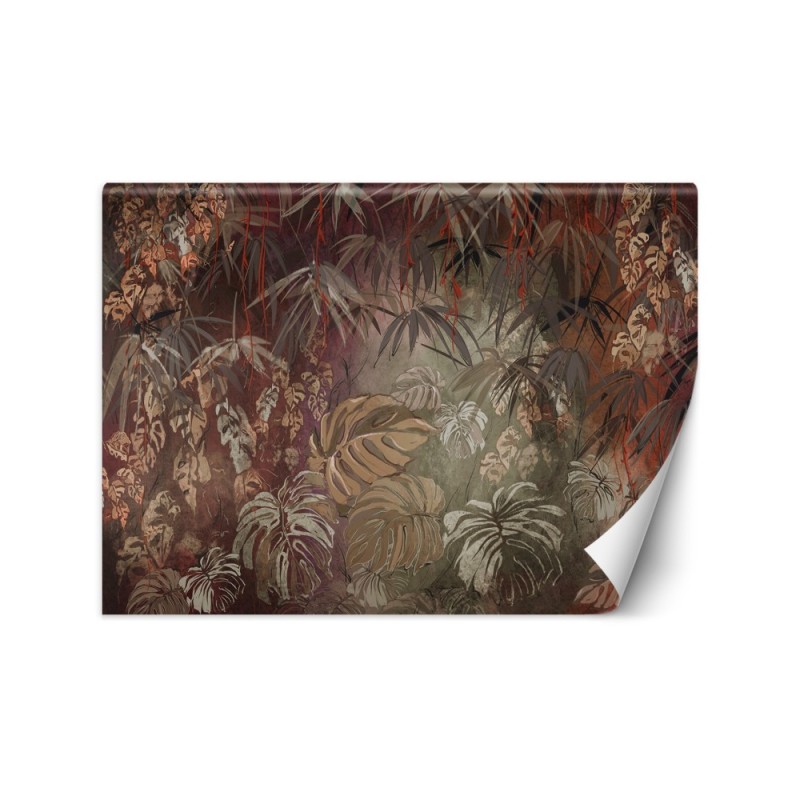 Bedroom wall mural - Tropical jungle leaves | FEEBY