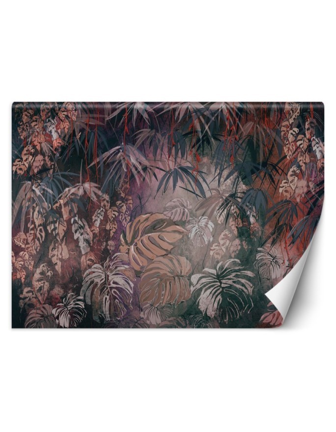 Living room wall mural - Tropical jungle leaves | FEEBY