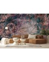 Living room wall mural - Tropical jungle leaves | FEEBY