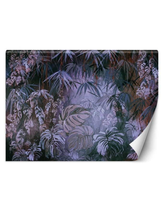 Living room wall mural - Jungle monstera leaves 3D | FEEBY