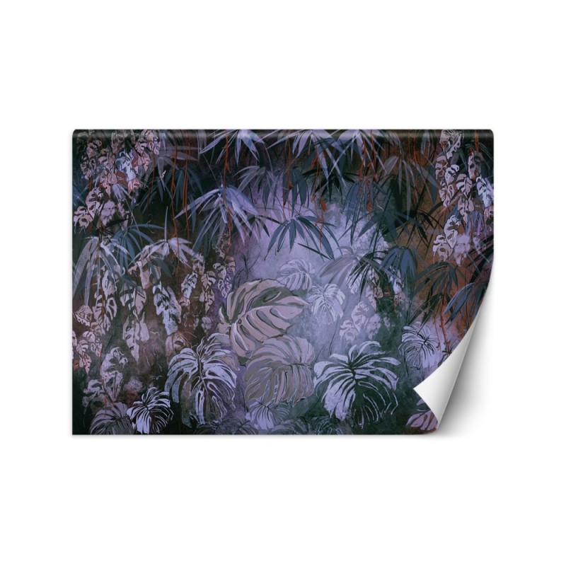 Living room wall mural - Jungle monstera leaves 3D | FEEBY