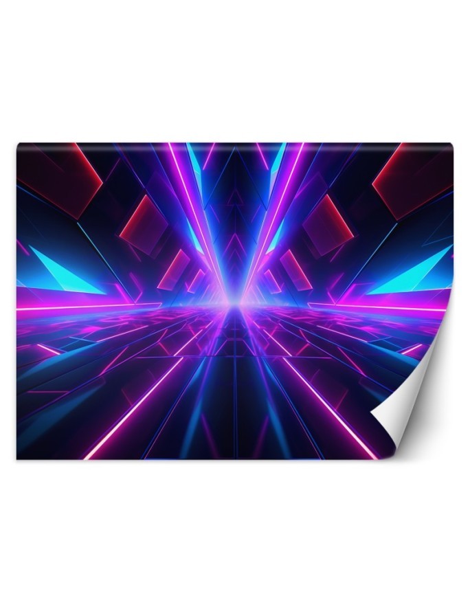 Wall mural - Neon tunnel 3D | FEEBY