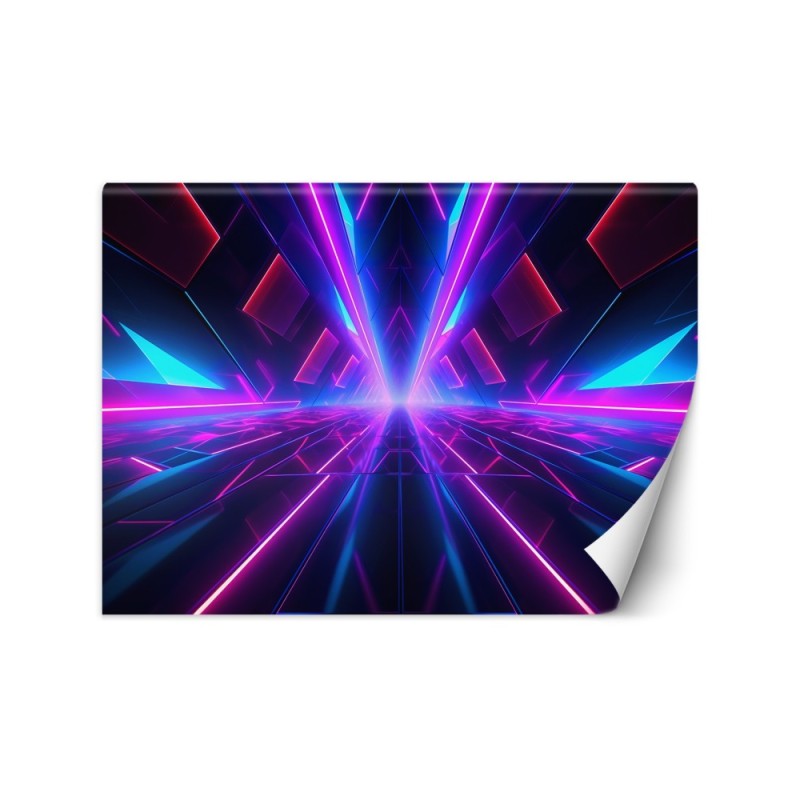 Wall mural - Neon tunnel 3D | FEEBY