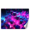 Modern wall mural - Neon cubes abstract 3D | FEEBY