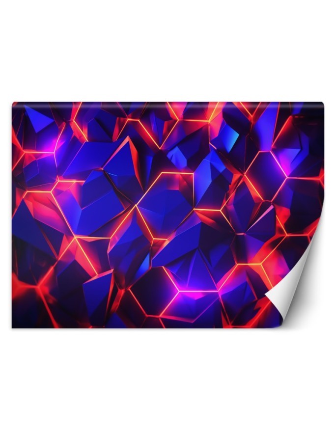 3D wall mural - Neon abstract texture | FEEBY