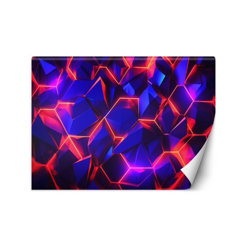3D wall mural - Neon abstract texture | FEEBY