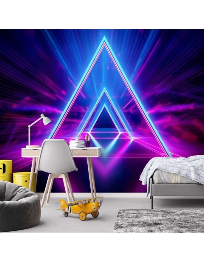 Wall mural - Neon tunnel abstract | FEEBY