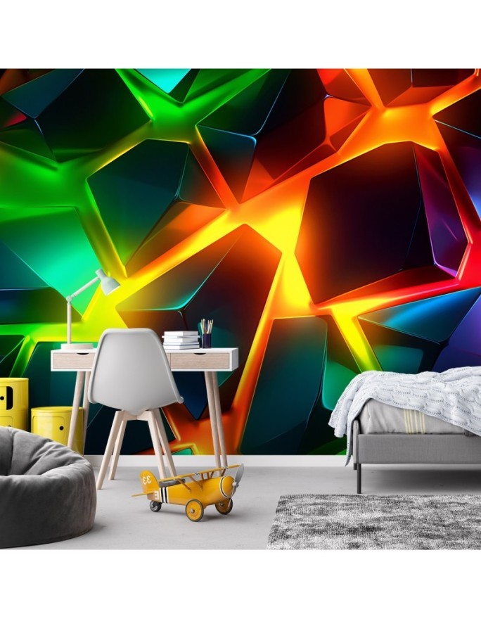 Modern wall mural - Colourful 3D abstraction | FEEBY
