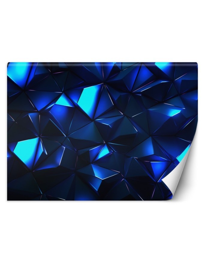 Game room wall mural - Blue abstract 3D | FEEBY