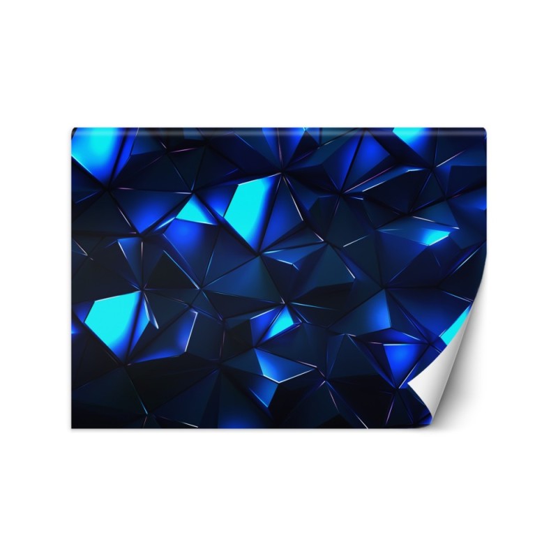Game room wall mural - Blue abstract 3D | FEEBY