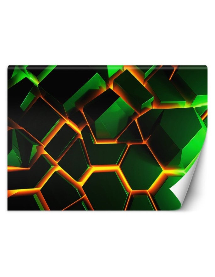Modern wall mural - Neon texture 3D | FEEBY