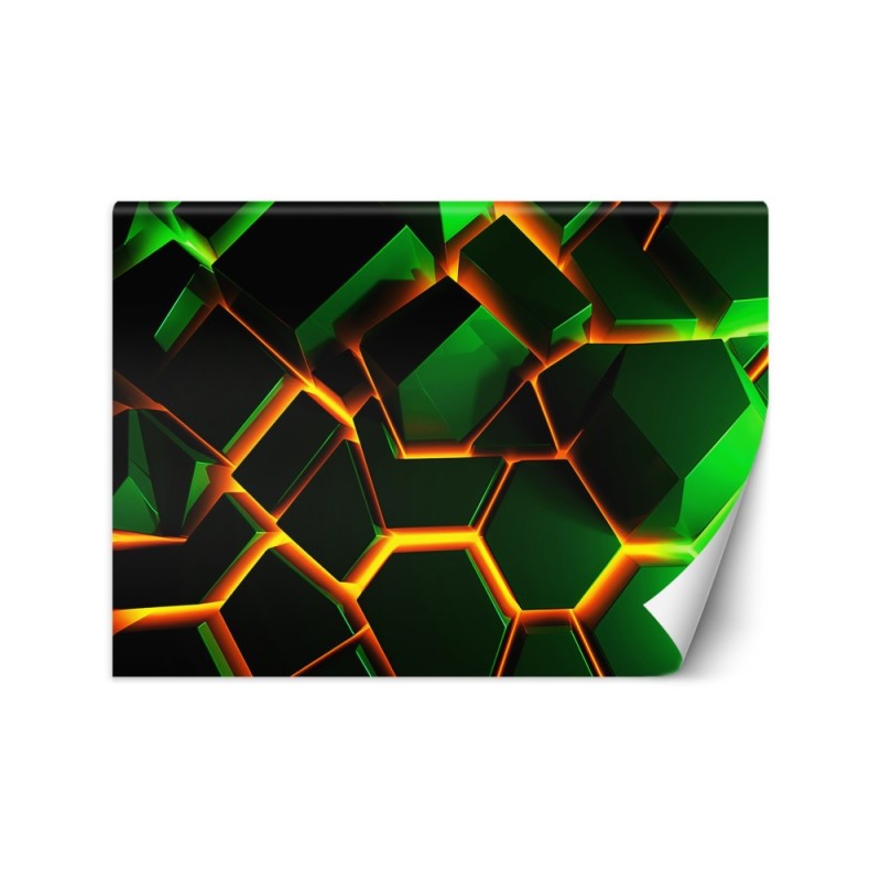 Modern wall mural - Neon texture 3D | FEEBY