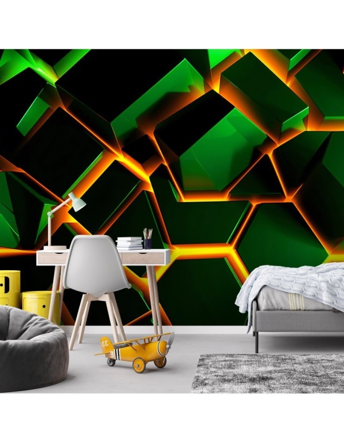 Modern wall mural - Neon texture 3D | FEEBY