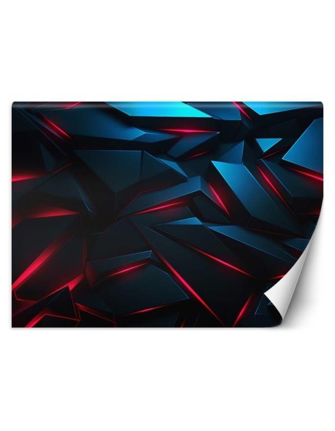 Living room wall mural - Abstract textures shapes 3D | FEEBY