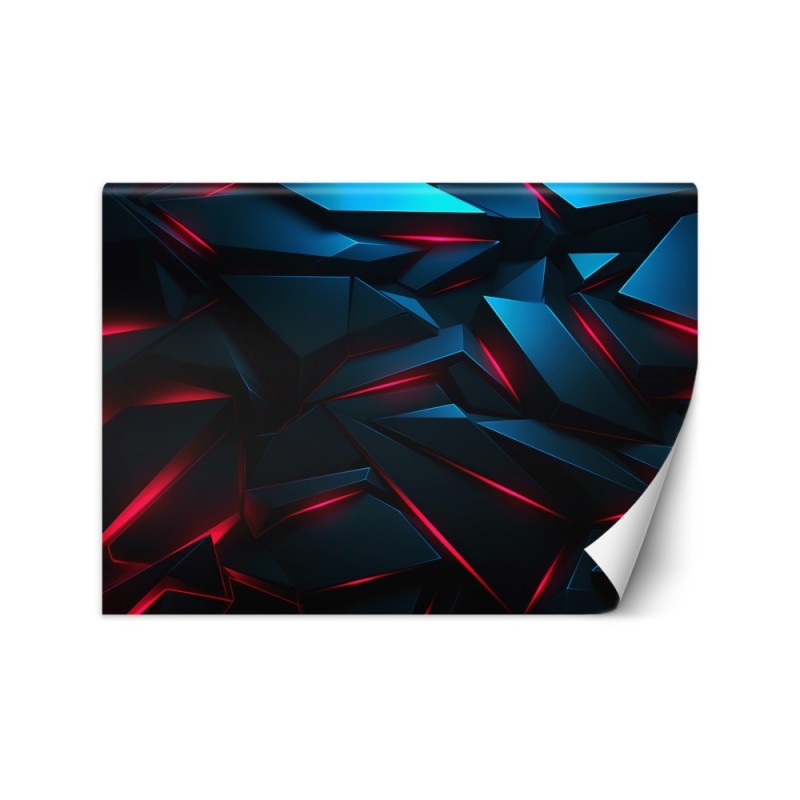 Living room wall mural - Abstract textures shapes 3D | FEEBY