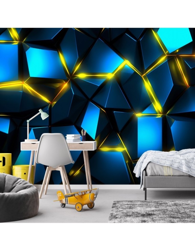 3D wall mural - Geometric shapes AI | FEEBY