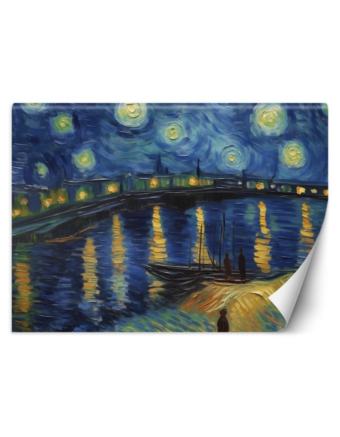 Photo wall mural - Starry night on the Rhone - V. van Gogh | FEEBY