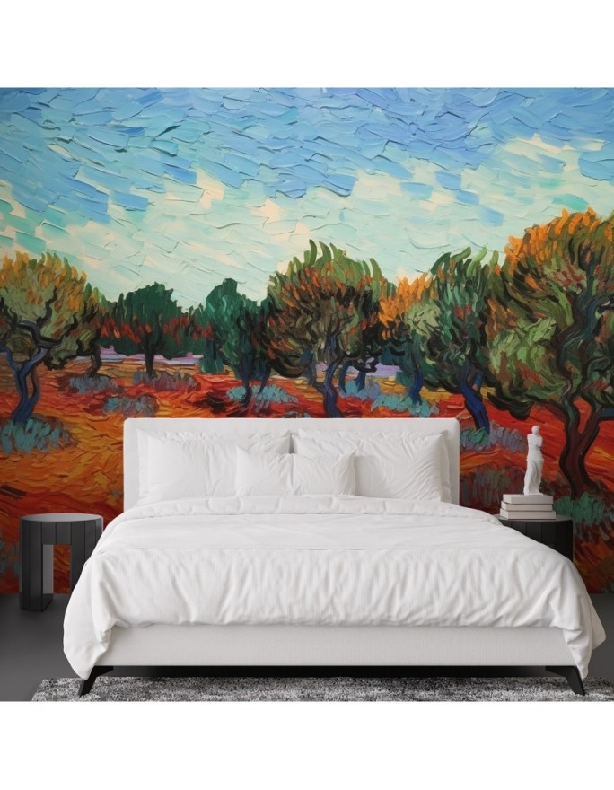 Photo wall mural - Olive trees - V. van Gogh | FEEBY