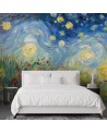 Bedroom wall mural - Starry night in the meadow - V. van Gogh | FEEBY