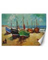 Photo wall mural - Fishing boats on the beach - V. van Gogh | FEEBY