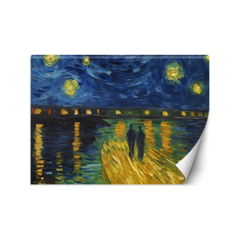 Wall mural - Starry night over the Rhone - V. van Gogh | FEEBY