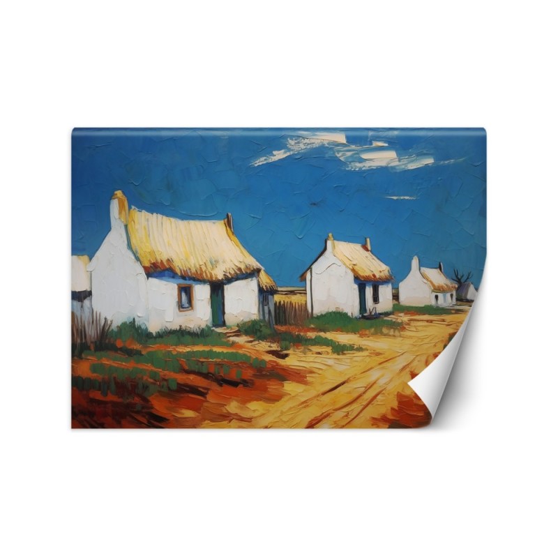 Wall mural - thatched cottages - V. van Gogh | FEEBY