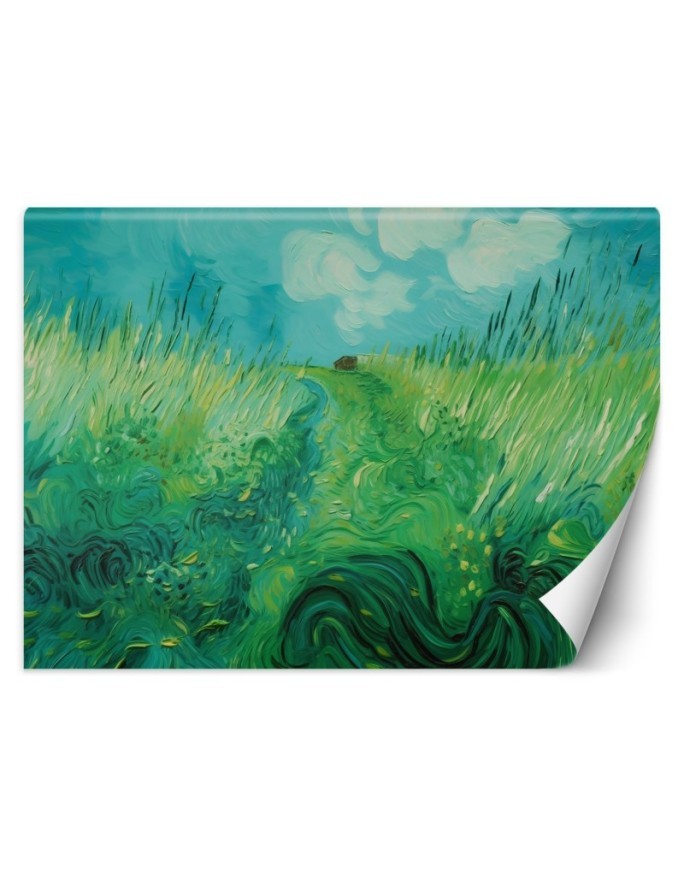Bedroom wall mural - Field of green wheat - V. van Gogh | FEEBY