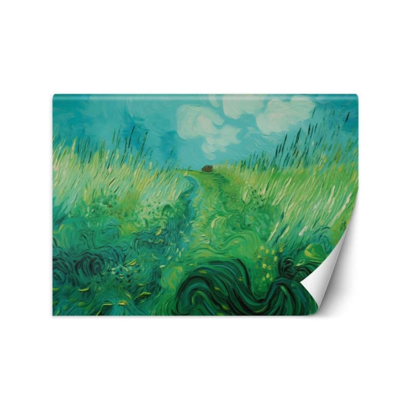 Bedroom wall mural - Field of green wheat - V. van Gogh | FEEBY