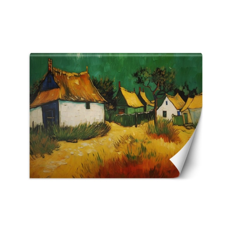 Wall mural - Thatched cottages - V. van Gogh | FEEBY